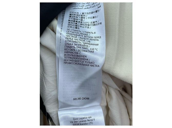 Gucci Seidenkleid Weiß Elfenbeinfarben mit Double-G Taillenkette Mehrfarben - Ansicht 5