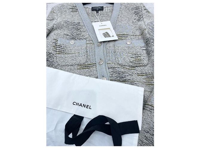 Pull Chanel en cachemire avec sequins collection 25B Multicolore - vue 7
