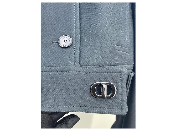 Autre Marque Dior Jacke aus Wolle Navy Größe 34 Mehrfarben - Ansicht 2