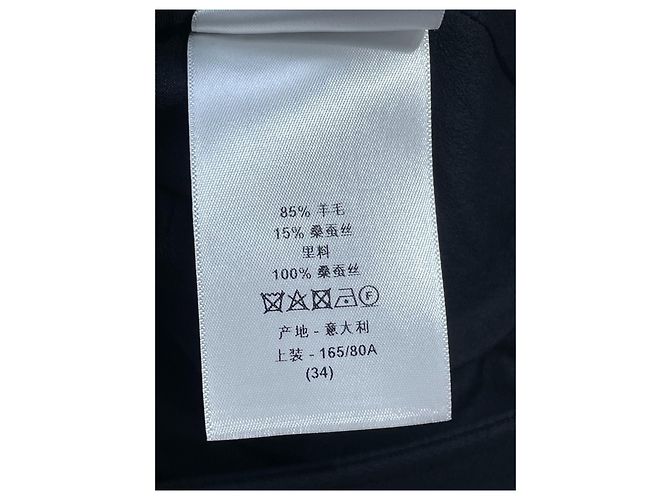 Autre Marque Dior Jacke aus Wolle Navy Größe 34 Mehrfarben - Ansicht 6