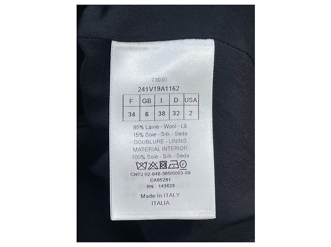 Autre Marque Dior Jacke aus Wolle Navy Größe 34 Mehrfarben - Ansicht 8