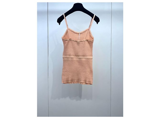 Top de tirantes Chanel rosa de algodón colección 24A talla 36 Multicolor - vista 2