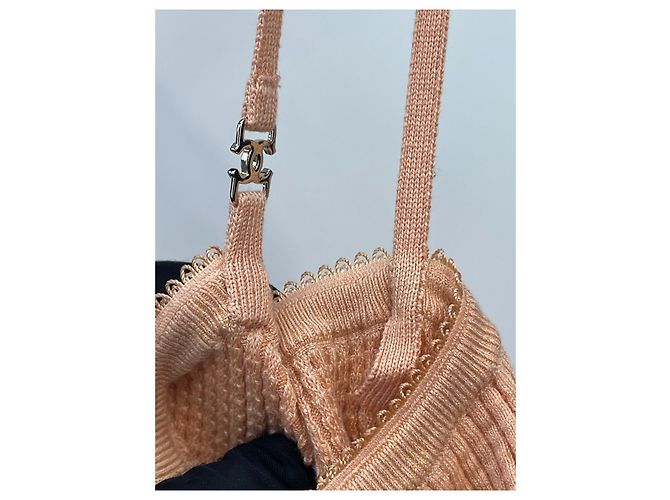 Top de tirantes Chanel rosa de algodón colección 24A talla 36 Multicolor - vista 5