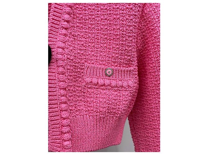 Cardigan Chanel Rosa de Algodão Coleção 22S Multicor - vista 3