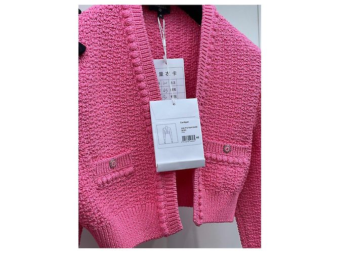 Cardigan Chanel Rosa de Algodão Coleção 22S Multicor - vista 4