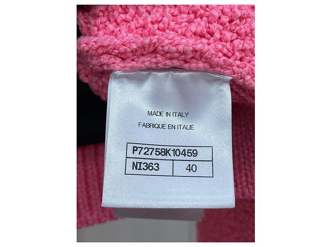 Cardigan Chanel Rosa de Algodão Coleção 22S Multicor - vista 6