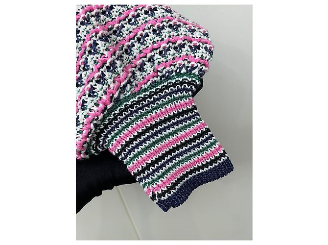 Chanel Malha de Algodão Crochet Multicor - vista 4