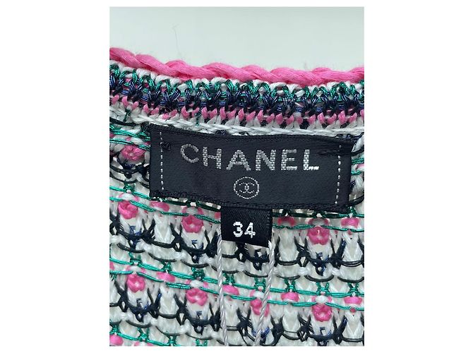 Chanel Malha de Algodão Crochet Multicor - vista 5