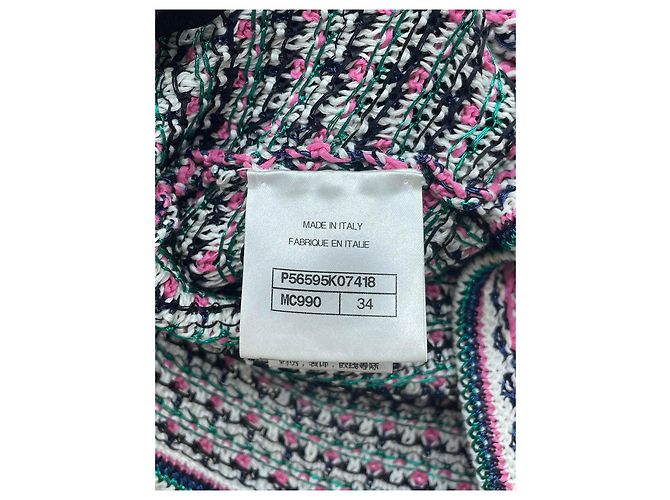 Chanel Malha de Algodão Crochet Multicor - vista 7