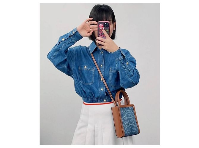Camicia in denim Céline Blu XS Multicolore - vista 4
