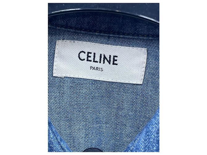 Camicia in denim Céline Blu XS Multicolore - vista 5