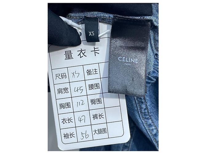 Camicia in denim Céline Blu XS Multicolore - vista 9