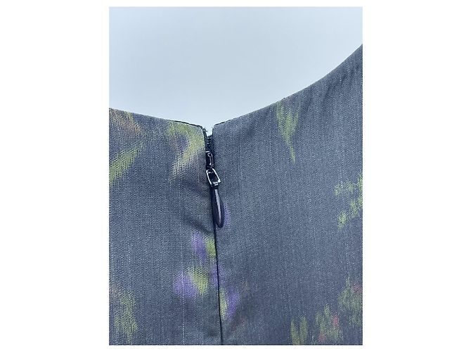 Abito Dior in seta con stampa floreale color-block Multicolore - vista 3
