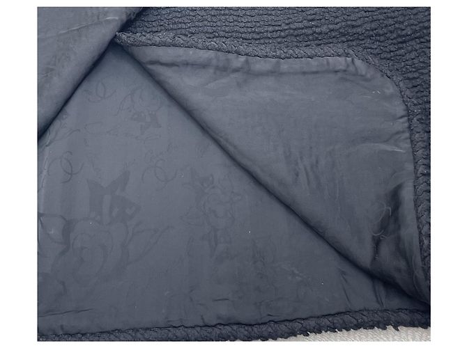 Chanel Kleid aus schwarzer Bouclé-Wolle Mehrfarben - Ansicht 5