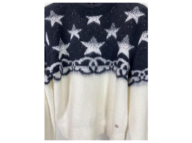 Chanel Color-Block Kaschmir Pullover mit Sternmotiv Mehrfarben - Ansicht 2