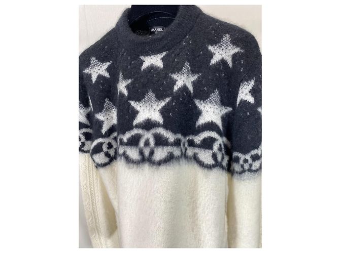 Chanel Color-Block Kaschmir Pullover mit Sternmotiv Mehrfarben - Ansicht 5
