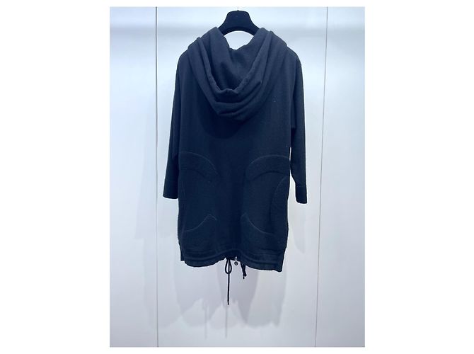 Chanel Kapuzenpullover aus Baumwolle Schwarz Großes Logo Mehrfarben - Ansicht 2