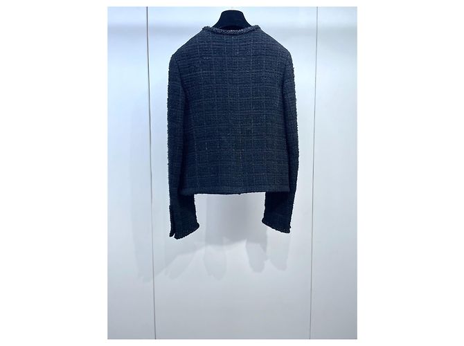Chanel Jacke aus schwarzem Tweed Größe 34 Mehrfarben - Ansicht 2