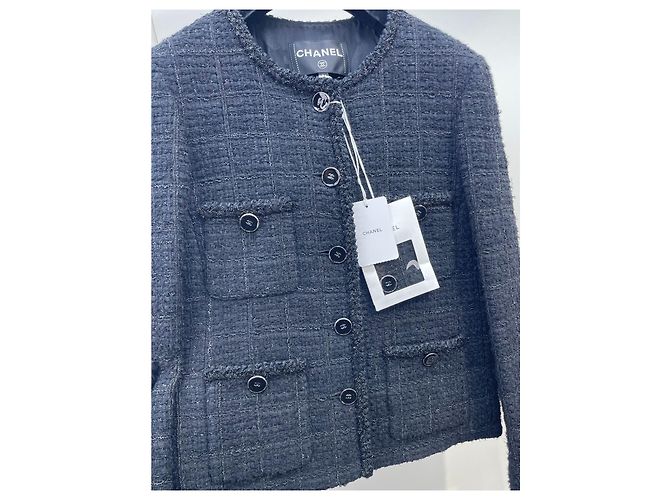 Chanel Jacke aus schwarzem Tweed Größe 34 Mehrfarben - Ansicht 3
