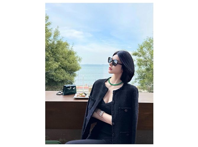 Chanel Jacke aus schwarzem Tweed Größe 34 Mehrfarben - Ansicht 9