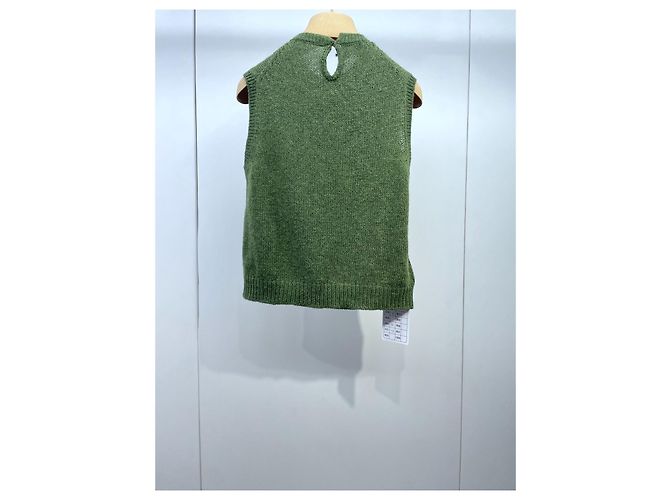 Miu Miu Strickweste aus Wolle mit Perlen und Strass Mehrfarben - Ansicht 2
