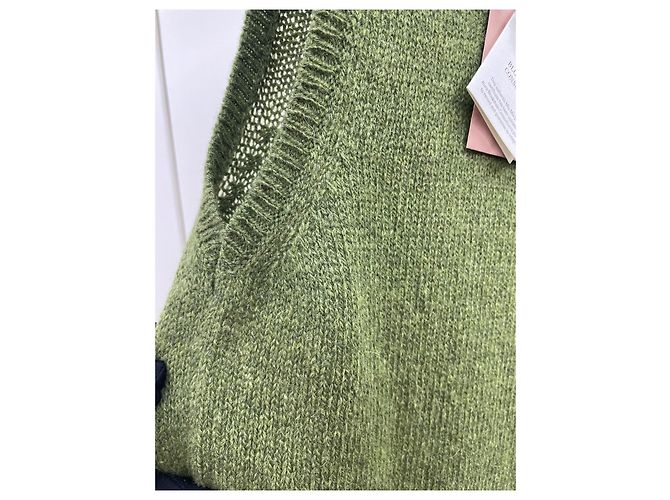 Miu Miu Strickweste aus Wolle mit Perlen und Strass Mehrfarben - Ansicht 3