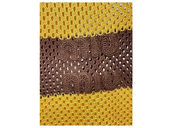 Polo de punto mesh en seda Miu Miu Multicolor - vista 3