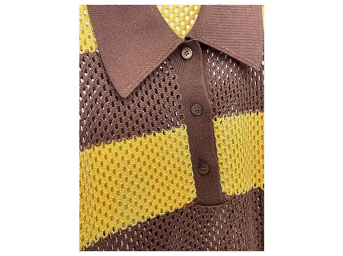 Polo de punto mesh en seda Miu Miu Multicolor - vista 4