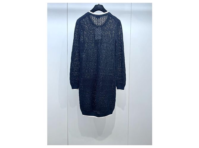 Chanel 24P Baumwollkleid Schwarz Color-Block Größe 36 Mehrfarben - Ansicht 2