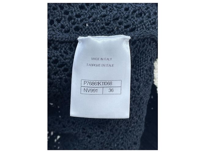 Chanel 24P Baumwollkleid Schwarz Color-Block Größe 36 Mehrfarben - Ansicht 9