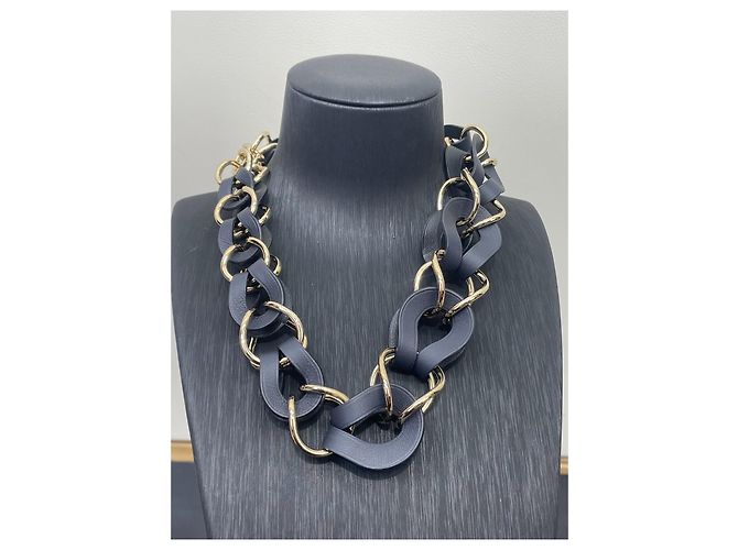 Collana di perle in pelle Hermès Nera Multicolore - vista 2
