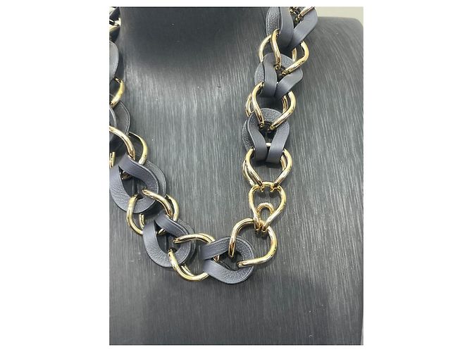 Collana di perle in pelle Hermès Nera Multicolore - vista 5