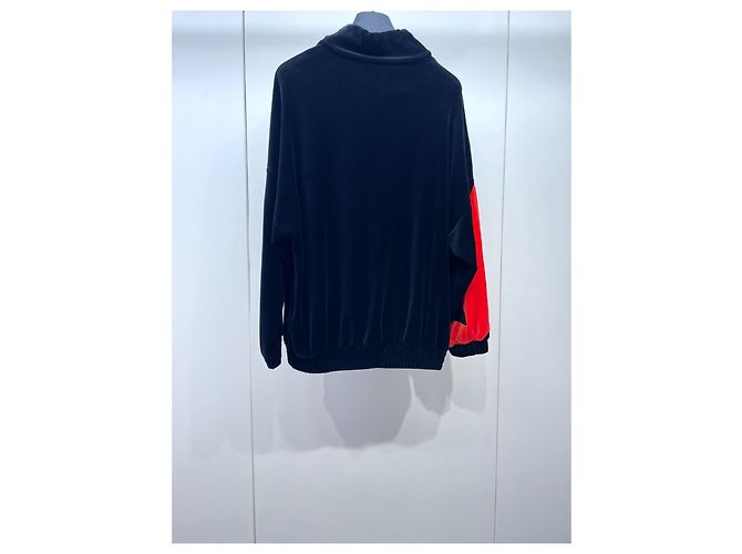 Top Louis Vuitton de Terciopelo Color-Block Negro Blanco Rojo Multicolor - vista 2