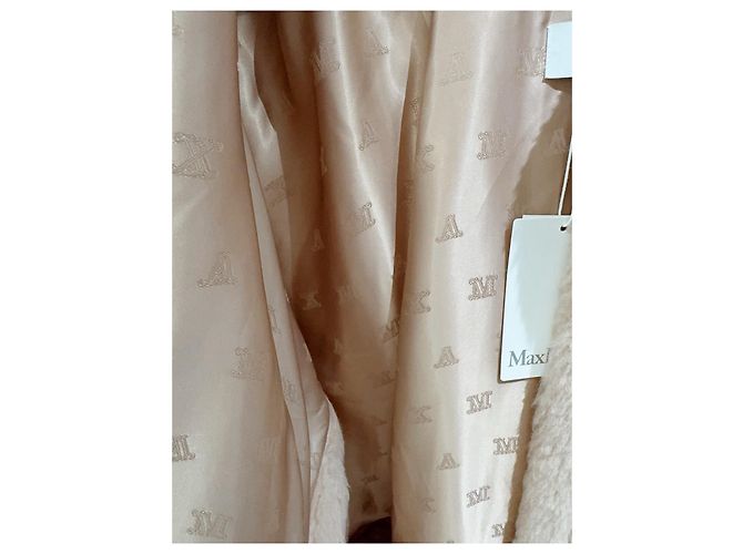 Max Mara Mantel Rosa Kunstpelz Cape Mehrfarben - Ansicht 2