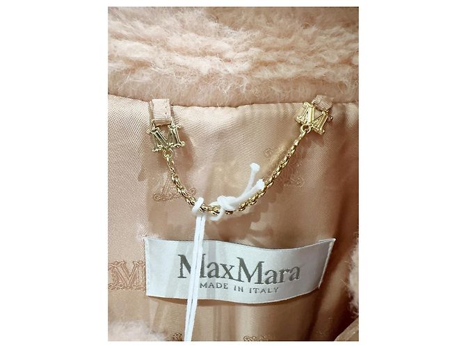 Max Mara Mantel Rosa Kunstpelz Cape Mehrfarben - Ansicht 3