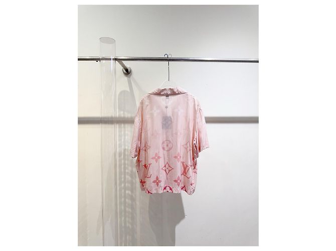 Top Louis Vuitton de Seda Rosa com Estampa Monogram Multicor - vista 3