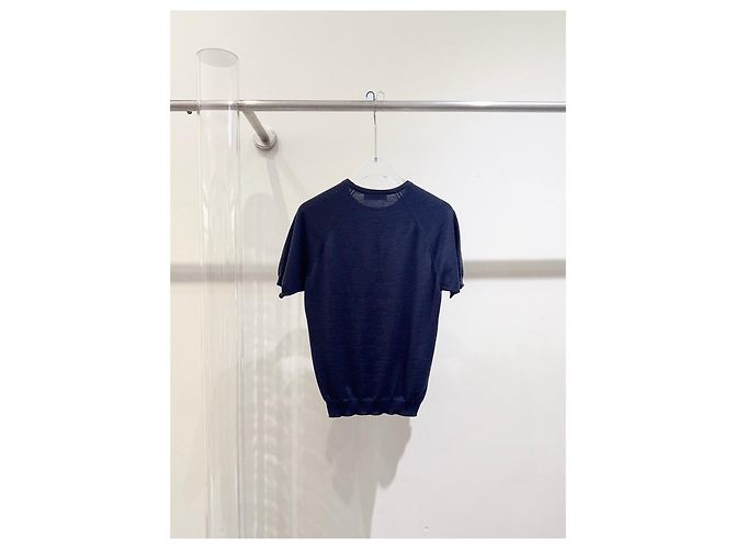 Top Miu Miu de algodão azul marinho Multicor - vista 4
