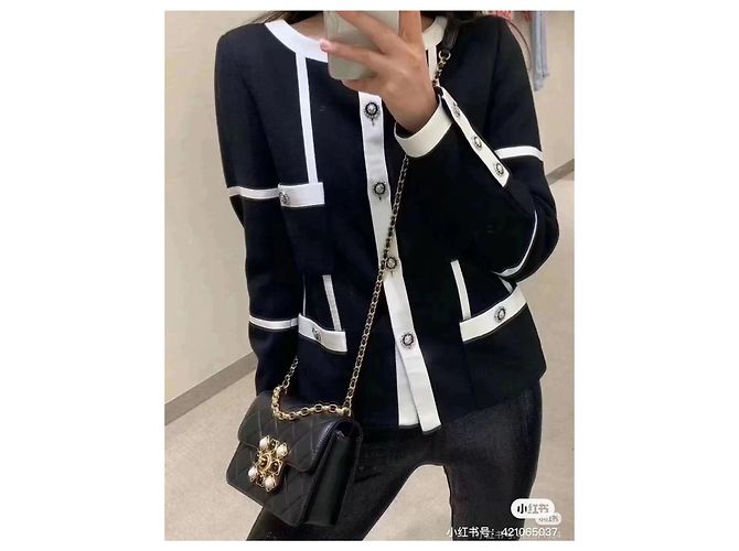 Chanel Metiers d'Art Tweed Jacke Schwarz Mehrfarben - Ansicht 8