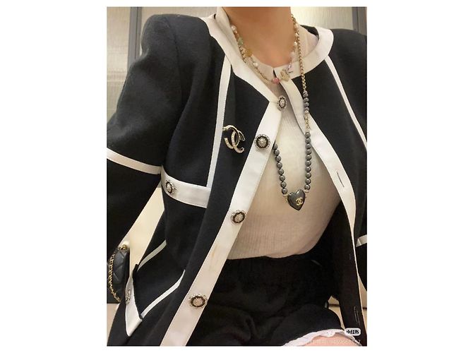 Chanel Metiers d'Art Tweed Jacke Schwarz Mehrfarben - Ansicht 9
