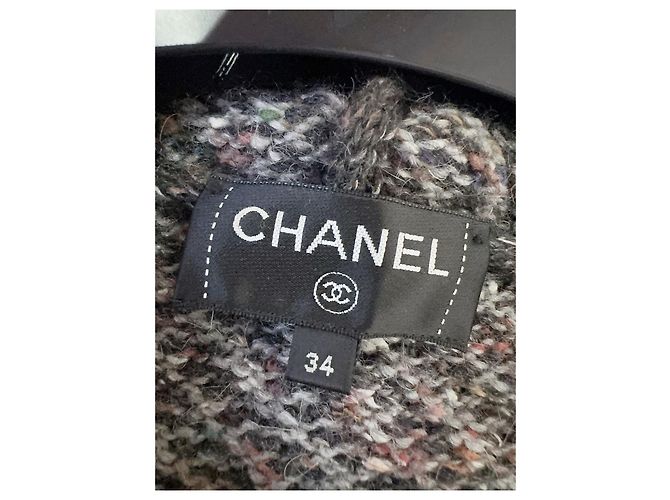 Giacca Chanel in tweed con paillettes e cappuccio Multicolore - vista 3