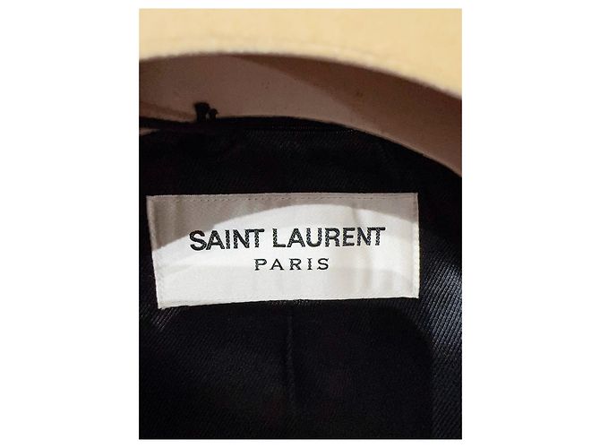 Autre Marque Saint Laurent Navy Wool Double Breasted Coat Multiple colors - view 6