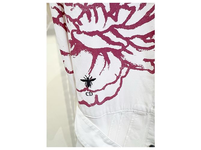 Autre Marque Abito Maxi Dior in Cotone con Ricami Floreali Multicolore - vista 2