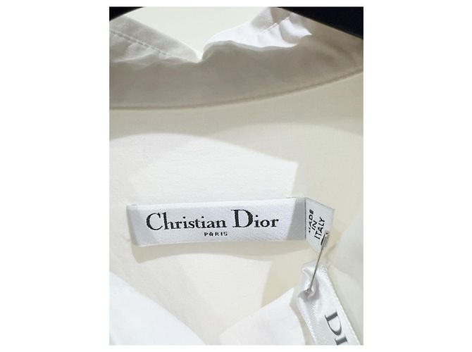 Autre Marque Abito Maxi Dior in Cotone con Ricami Floreali Multicolore - vista 3