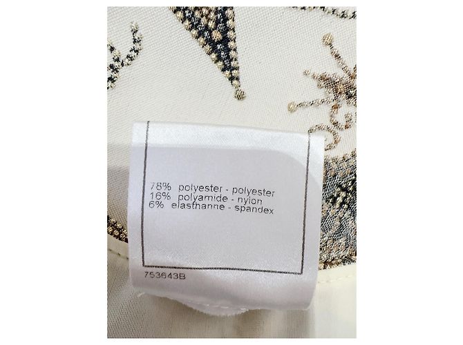 Chanel Camisole Top Goldene Schneeflocken Print Polyester 34 Mehrfarben - Ansicht 5