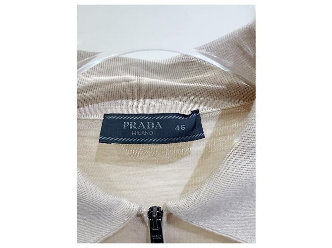 Prada Cotton Polo Shirt Beige Multiple colors - view 3