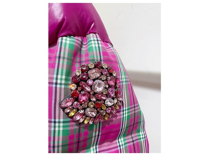 Moncler Puffer Jacket Swarovski Crystal Check Pattern Women Multiple colors - view 2