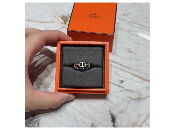 Anillo Hermès Plata Metal Talla 51 Multicolor - vista 2