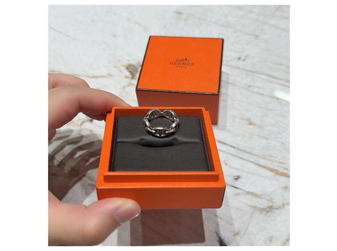 Anillo Hermès Plata Metal Talla 51 Multicolor - vista 3