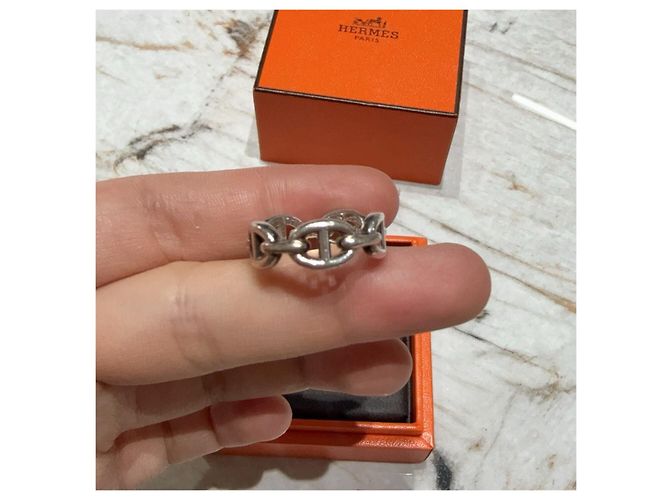 Anillo Hermès Plata Metal Talla 51 Multicolor - vista 4