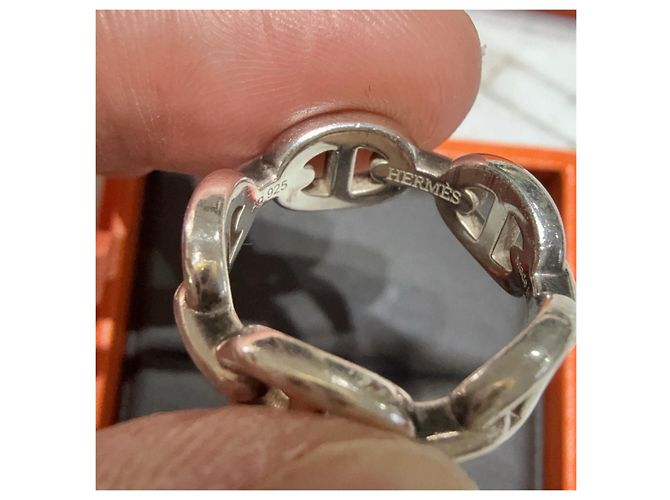 Anillo Hermès Plata Metal Talla 51 Multicolor - vista 5
